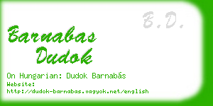 barnabas dudok business card